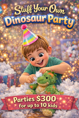 Stuff Your Own Dinosaur Party – Montreal Mobile Birthday Experience
