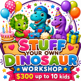 Stuff Your Own Dinosaur Party – Montreal Mobile Birthday Experience