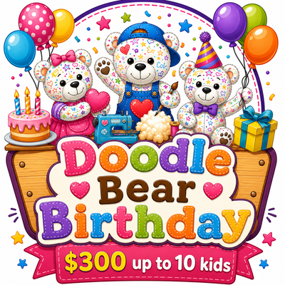Doodle Bear Birthday Party Montreal | Stuff & Decorate Your Own Bear