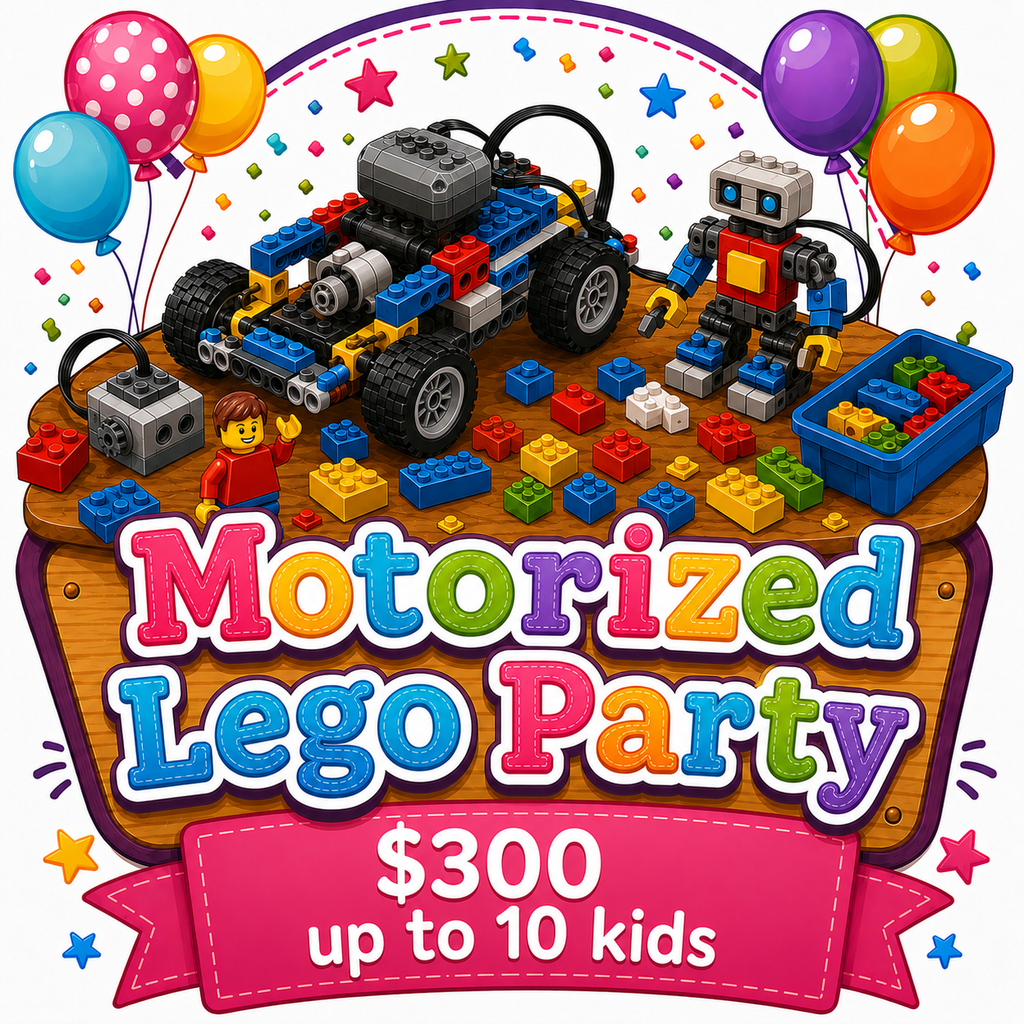 Make Your Own Motorized LEGO Birthday Party – Montreal STEM Workshop