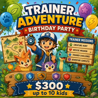 ⚡ Pokémon Trainer Adventure Birthday Party