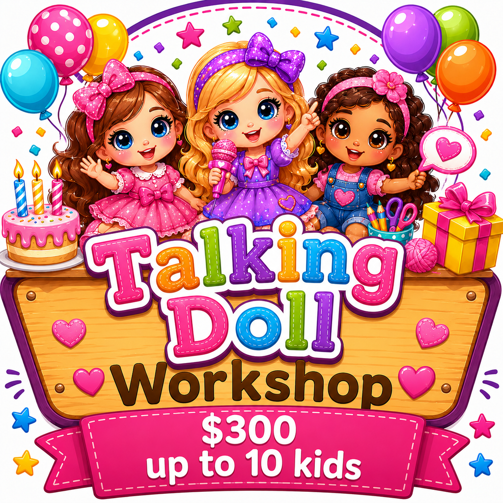 Make Your Own Talking Doll Birthday Party – Montreal Mobile Workshop