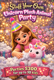 Stuff Your Own Unicorn Birthday Party – Montreal Mobile Plush Workshop