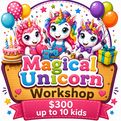 Stuff Your Own Unicorn Birthday Party – Montreal Mobile Plush Workshop